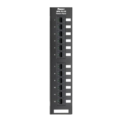 Patch Panel 12 Port Cat.6 Punchdown UTP Black