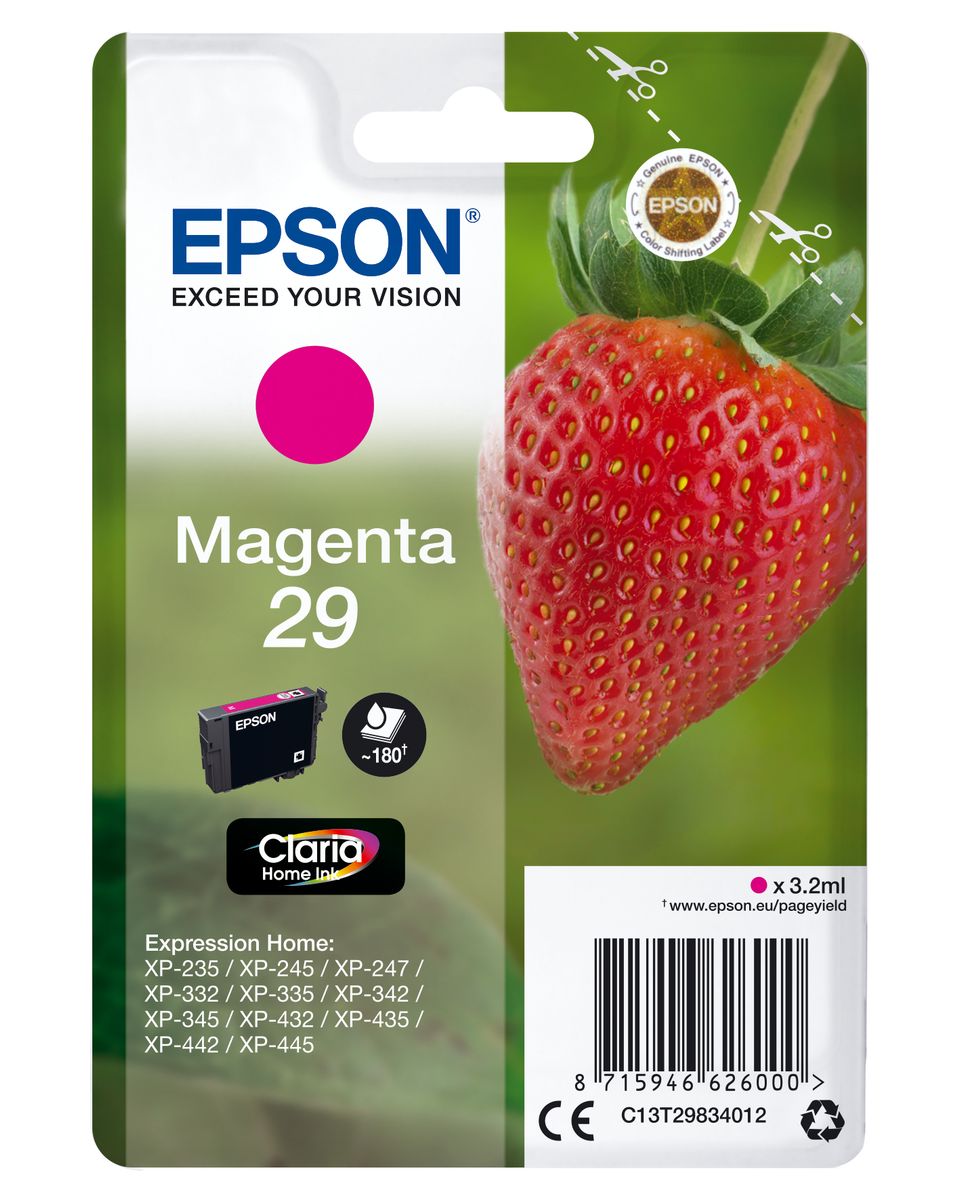 CARTUCCIA 29 SERIE FRAGOLA MAGENTA - 180PAG/3,2ML