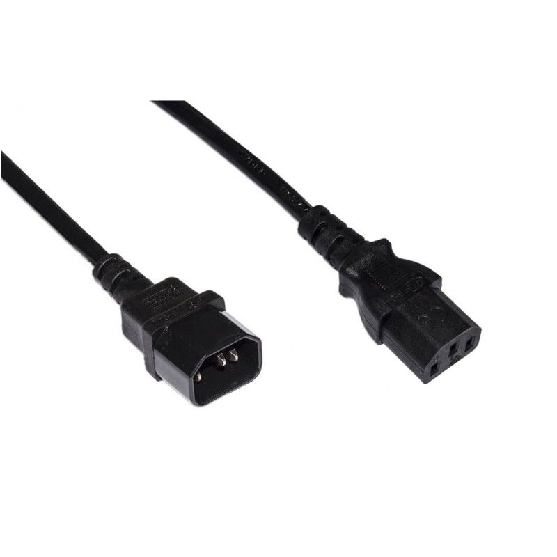 POWER CORD VDE C13/C14 Nero mt.1