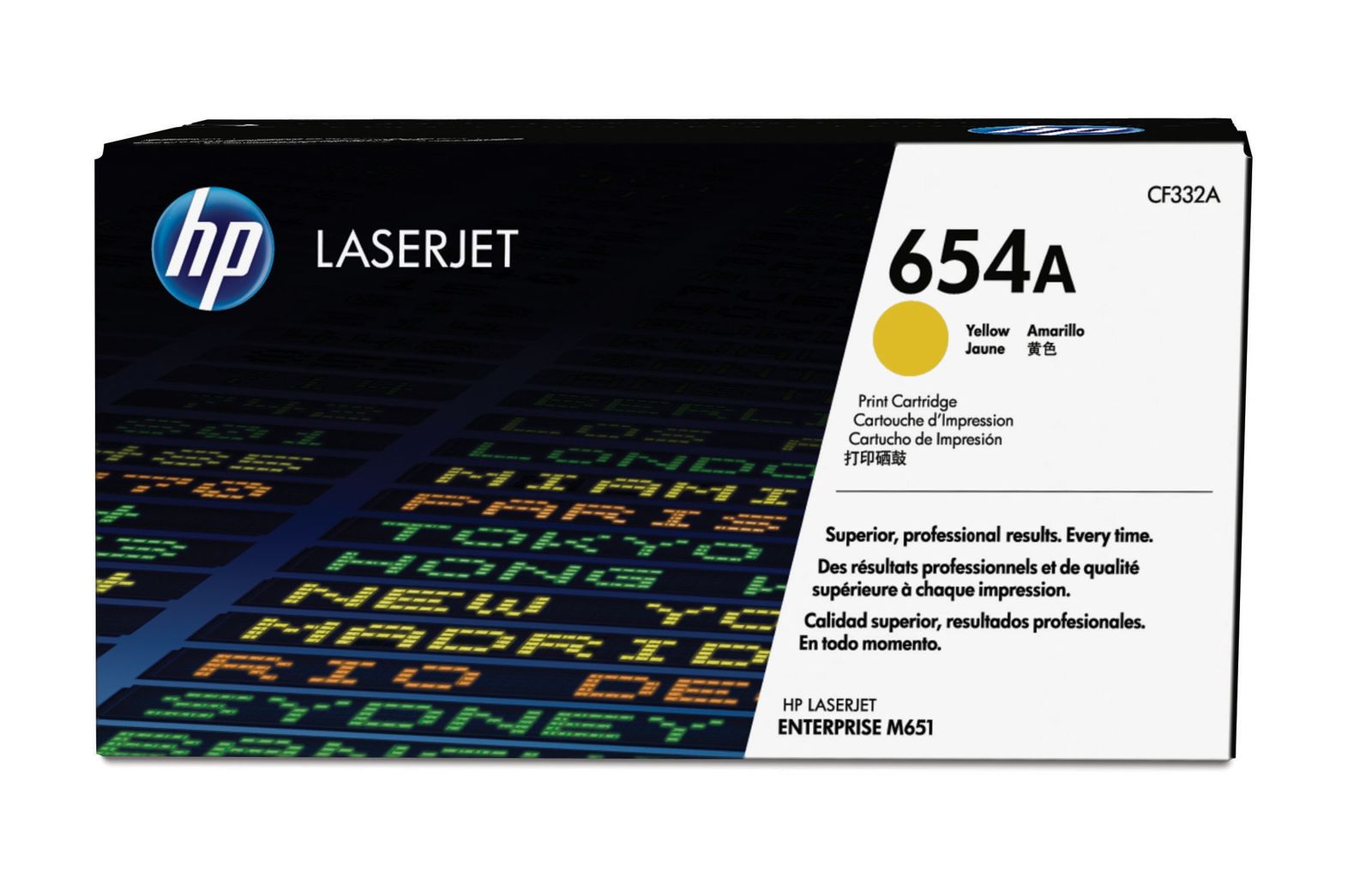 HP 654A YELLOW LASERJET TONER CARTRIDGE