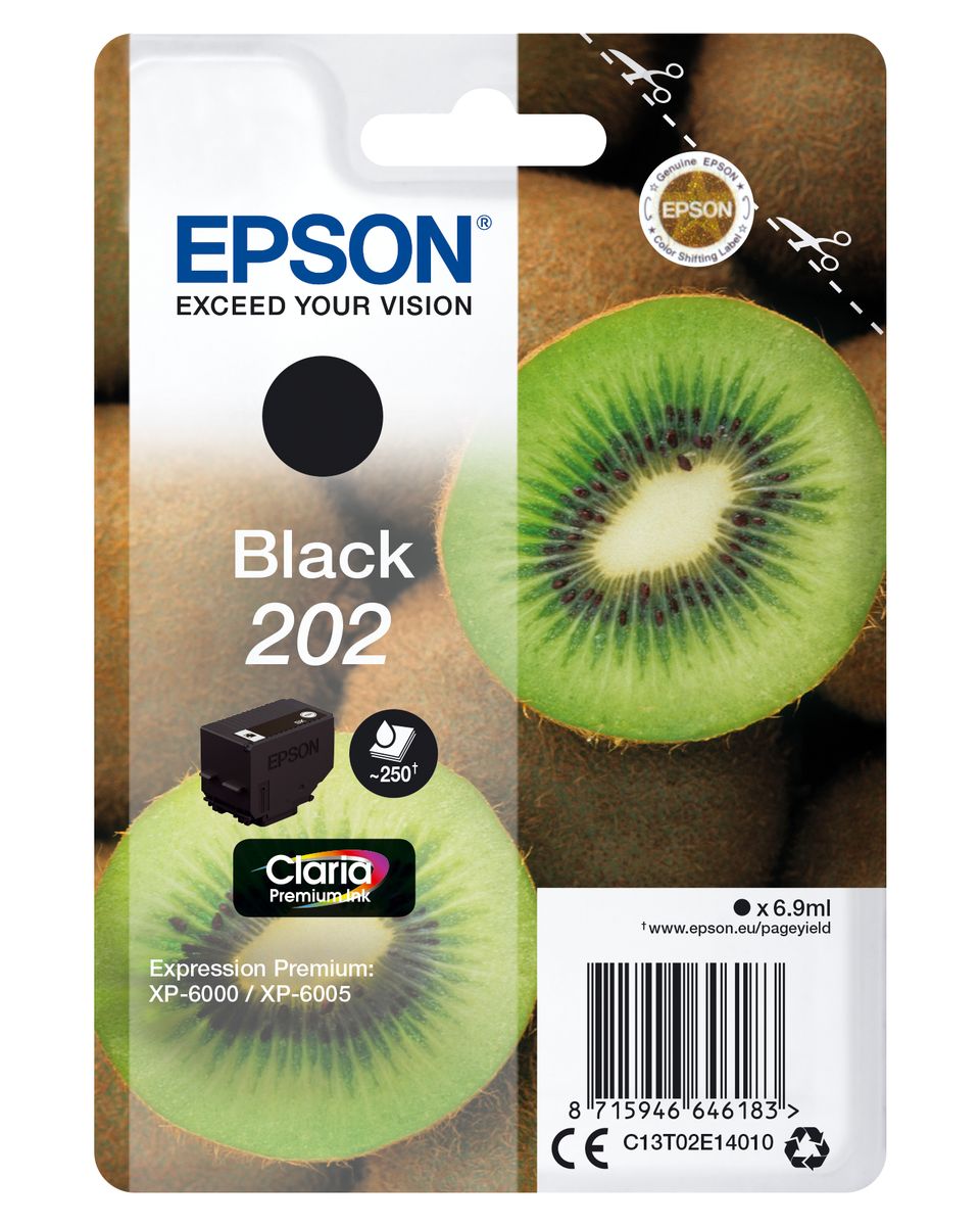 CARTUCCIA 202 SERIE KIWI NERO - 250PAG/6,9ML