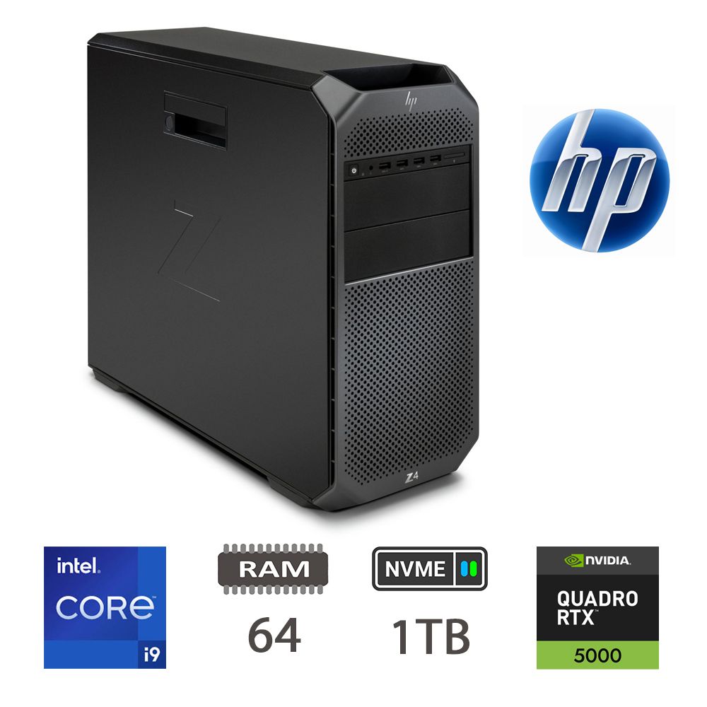 HP Z4 G4 I9-10980XE/64/NVME1TB/RTX5000-16GB/W11P/2