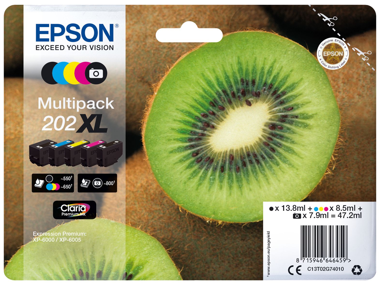 CARTUCCIA 202XL SERIE KIWI MUKTIPACK