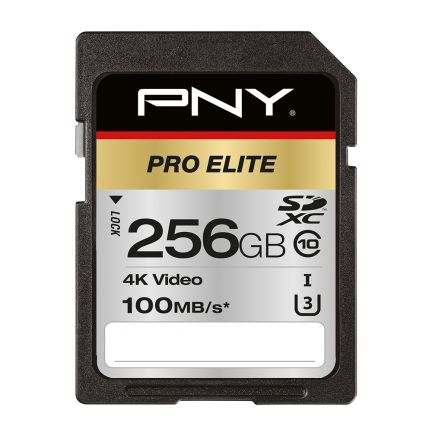 256GB PNY SD PRO ELITE CLASS10 UHS-I U3 100-90MB/S