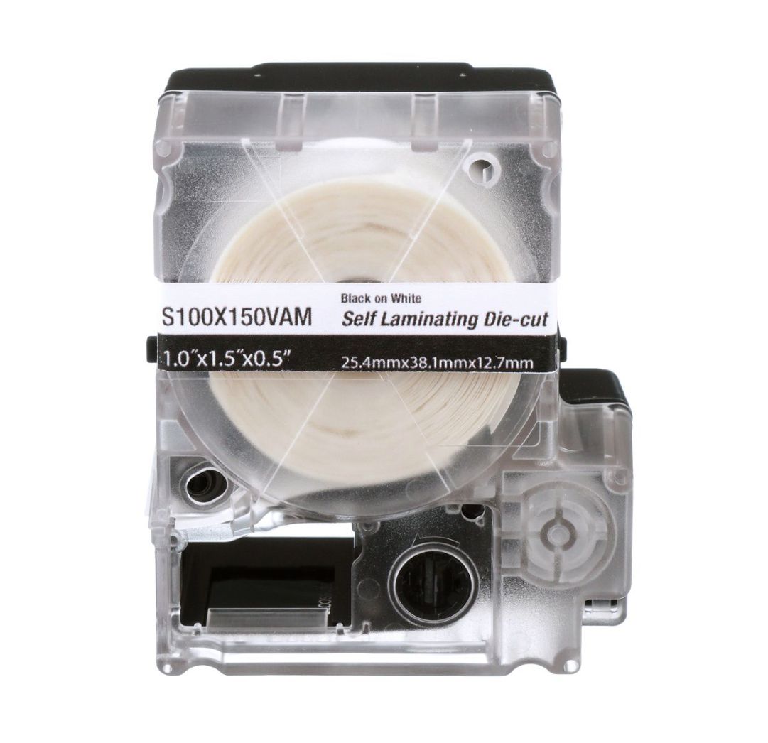 Cassette vinyl self-laminating label 1.0' MP300