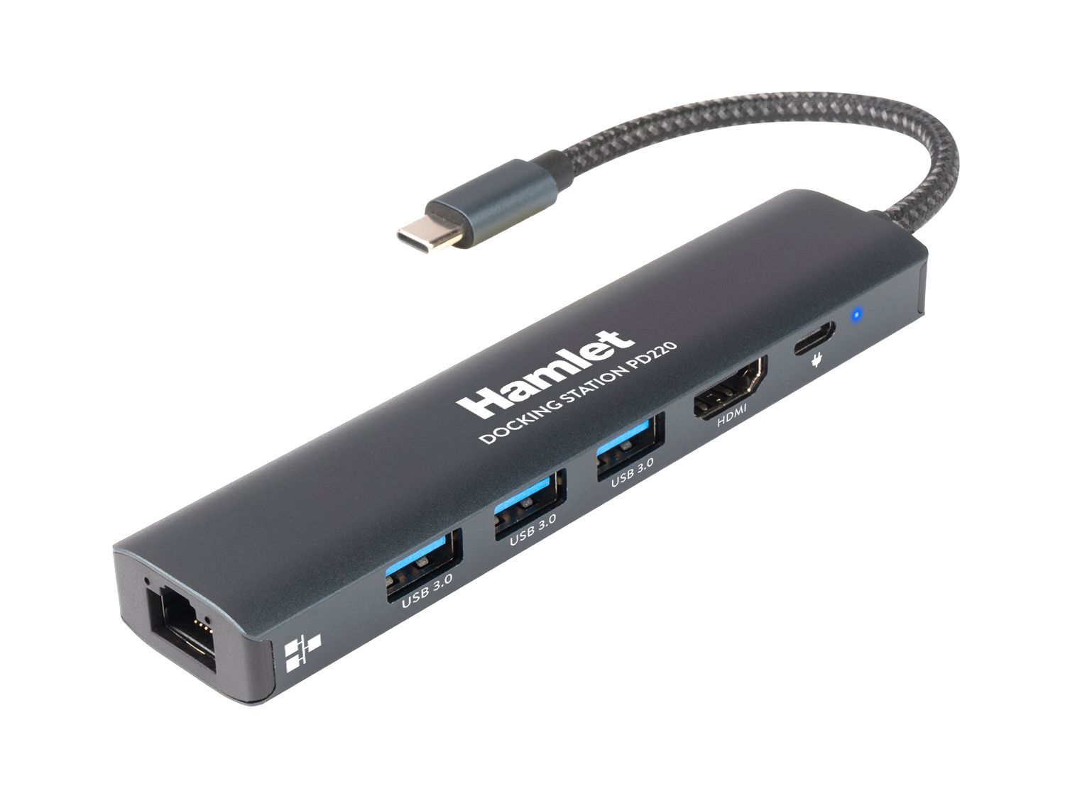 DOCK USB-C PD 100W 3X USB 3.0 + LAN GIGA + HDMI 4K