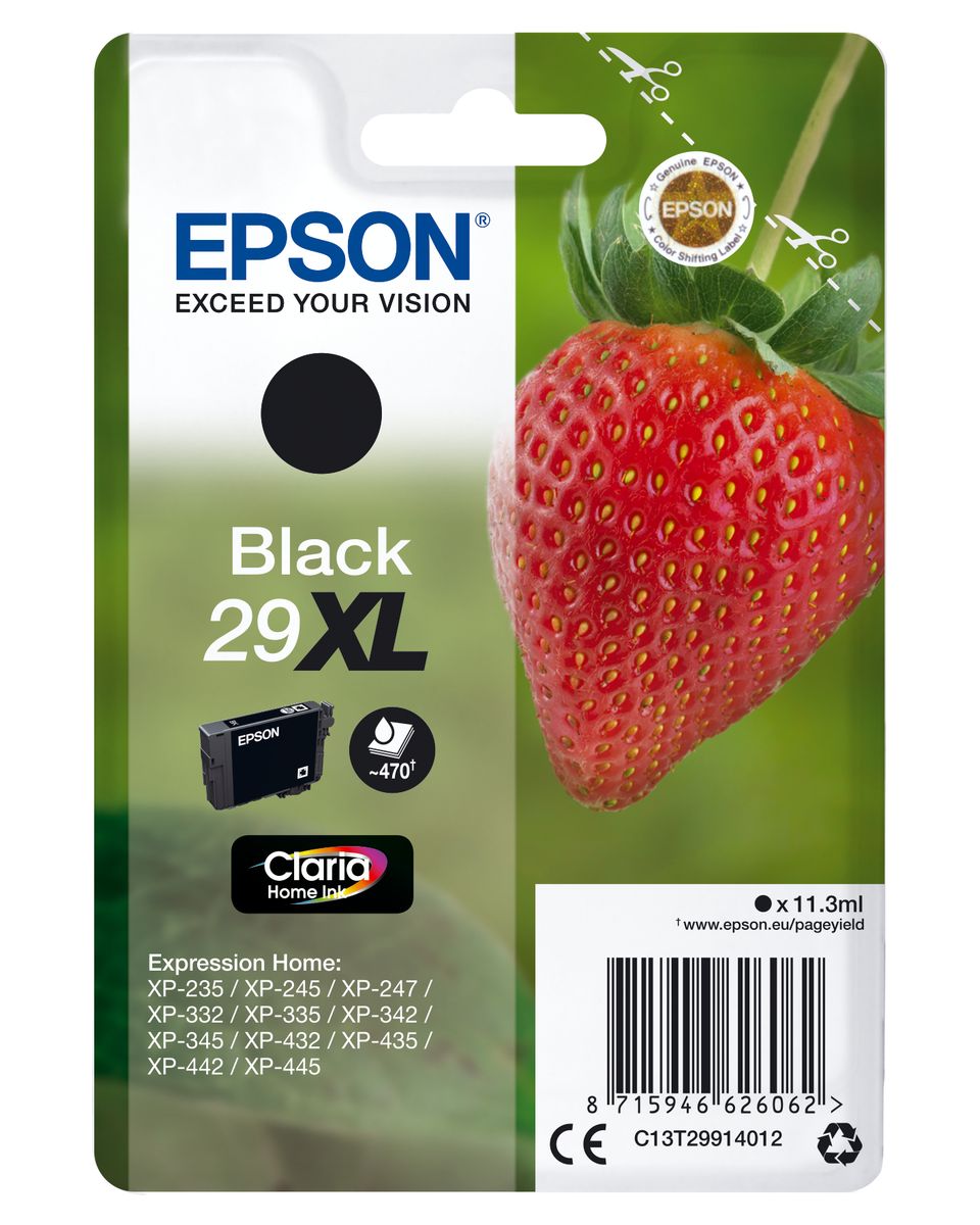 CARTUCCIA 29XL SERIE FRAGOLA NERO -470PAG/11,3ML