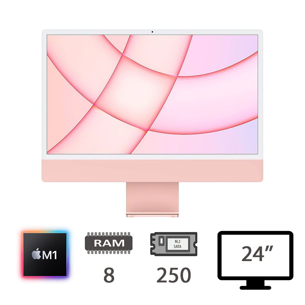 IMAC 24 4,5K (2021)M1-8C/8/256/7C GPU/PINK/2Y