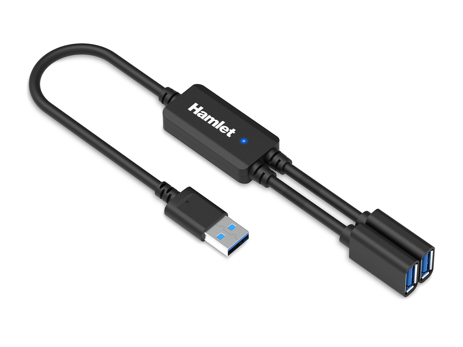 HUB USB 3.0 CAVO Y - USB-A IN + 2X USB-A OUT