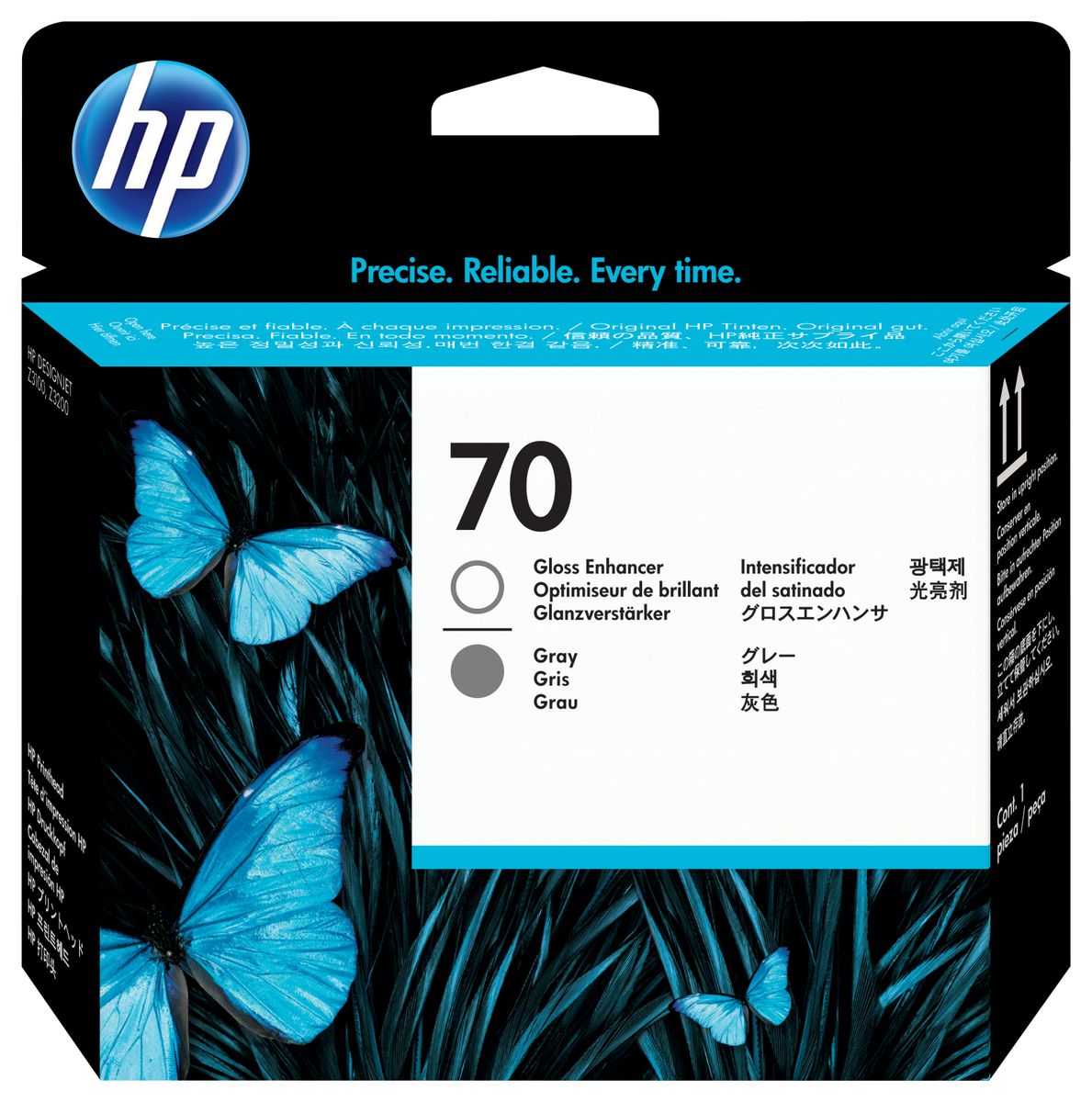 HP 70 GLOSS ENHANCER AND GRAY PRINTHEAD
