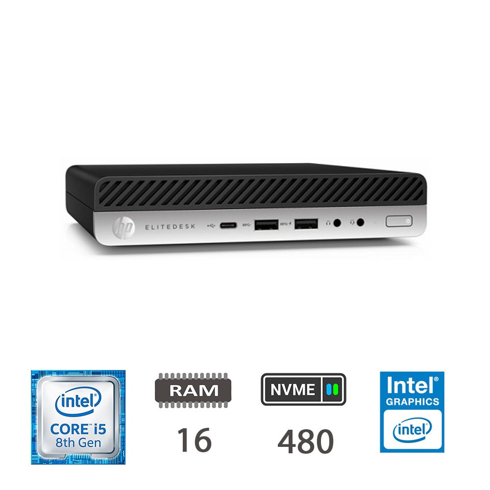 HP 800 G5 DM I5-8400T/16/NVME480/W10P/2Y