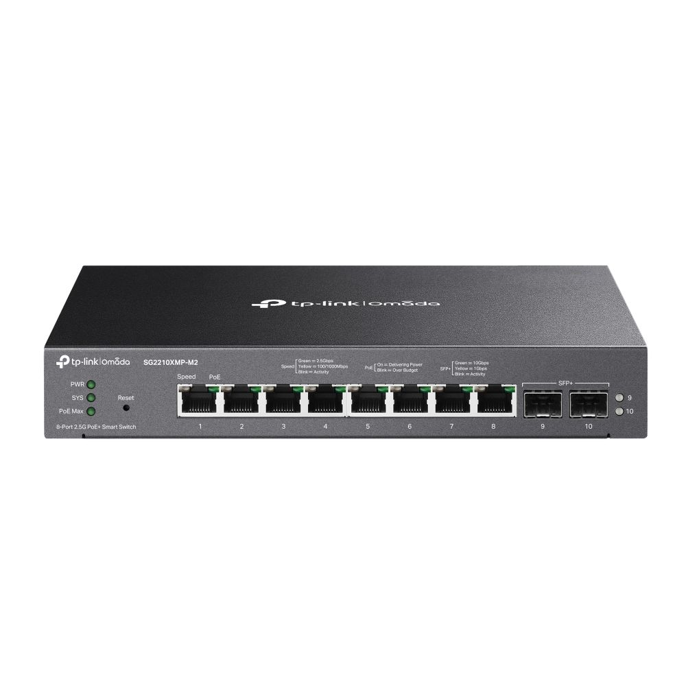OMADA 8-PORT 2.5GBASE-T AND 2-PORT 10GE SFP+ SMART
