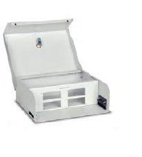 SCATOLA FIBRA OTTICA DA PARETE GRIGIA 4 POSIZIONI