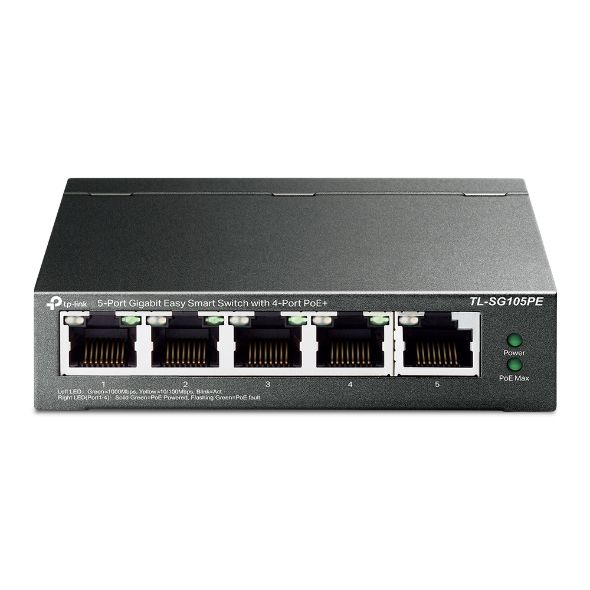 5-PORT GIGABIT EASY SMART SWITCH WITH 4-PORT POE+