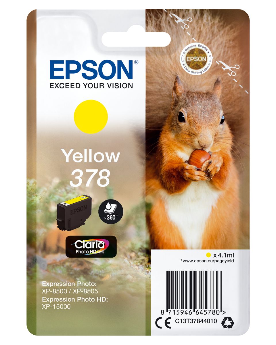 CARTUCCIA 378 SCOIATTOLO GIALLO 360PAG/4,1ML