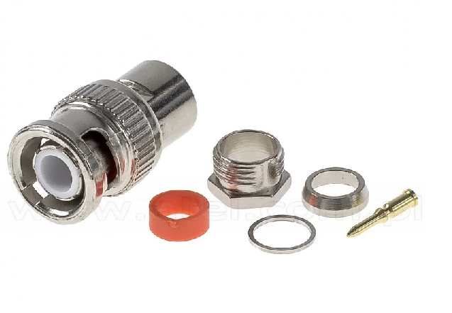 Connettore Coax BNC male clamp type RG6