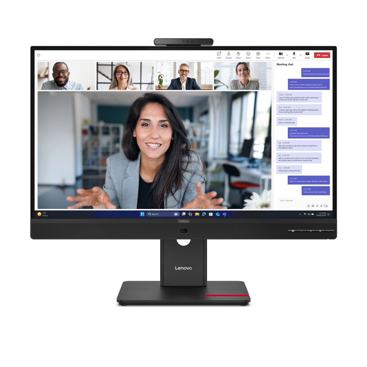 TS THINKVISION T24-4V 23.8FHD IPS/VGA,HDMI,DP,VOIP