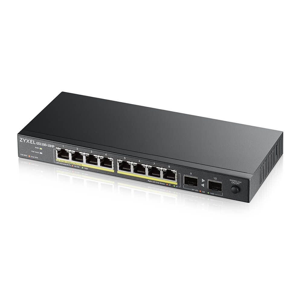 GS1100-10HP - SWITCH UNMANAGED, 8 PORTE GIGABIT PO
