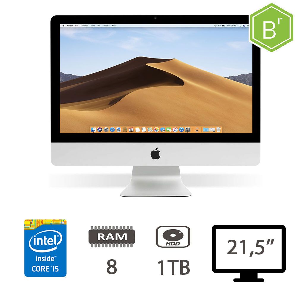 IMAC 21,5 (L13)I5-4570S/8/HDD1TB/GT750M/2Y - B