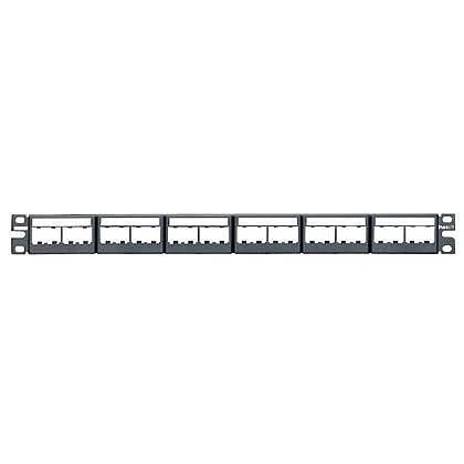 Patch-Panel MiniCom 24-port vuoto con faceplate 1U