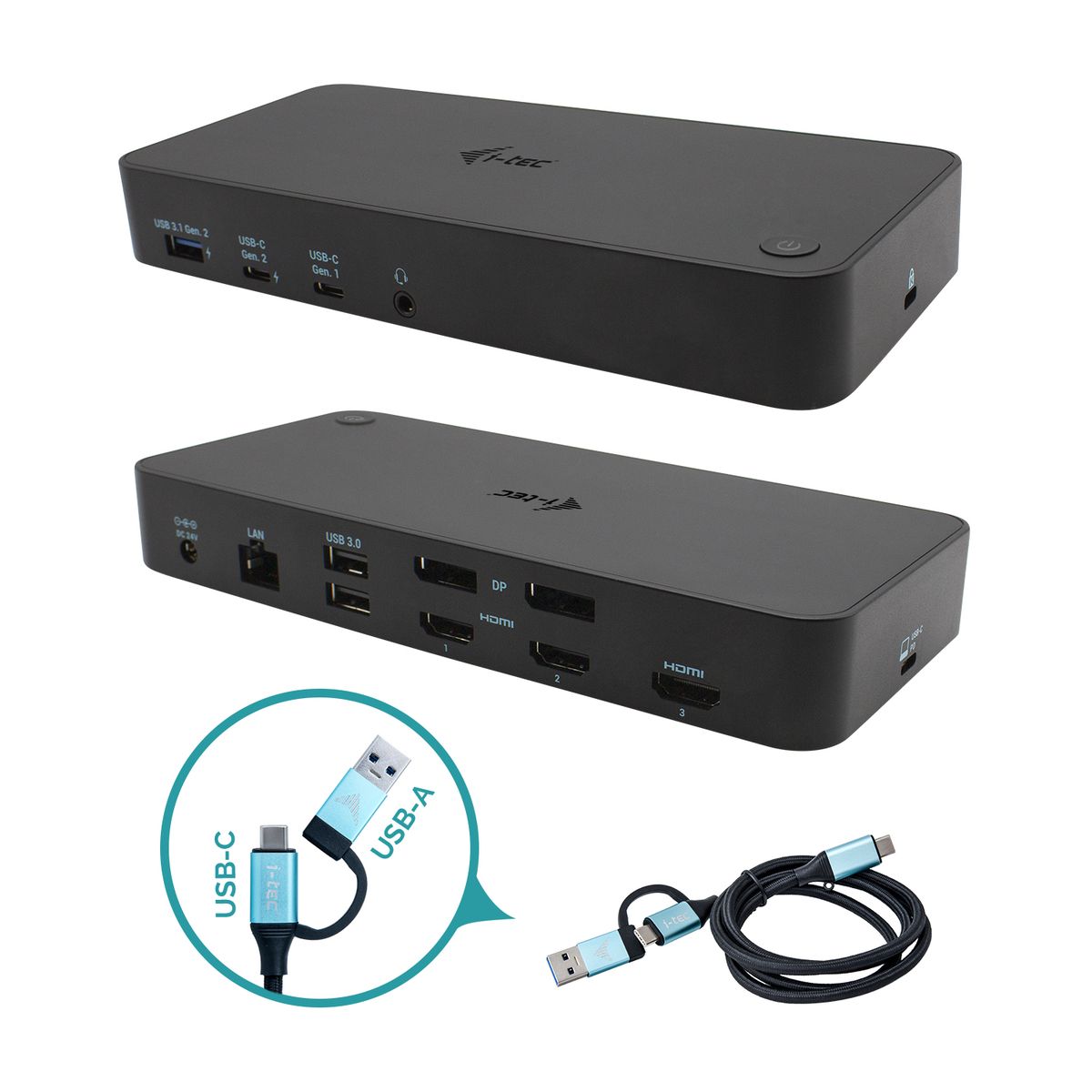 I-TEC USB 3.0 / USB-C / THUNDERBOLT, 3X 4K
