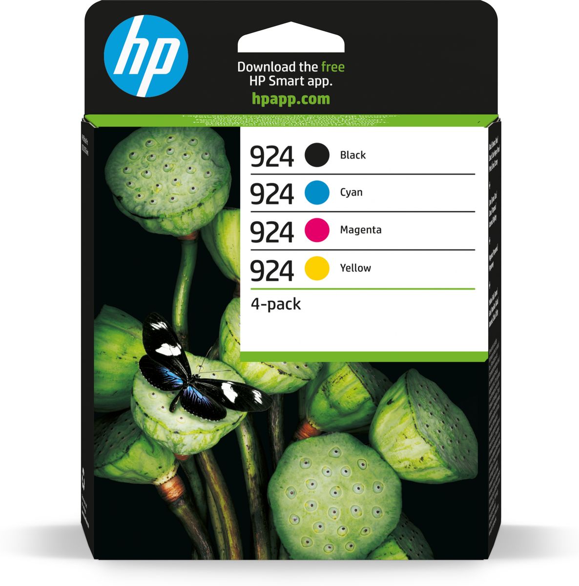HP INK 924 CMYK ORIGINAL INK CART 4-PACK
