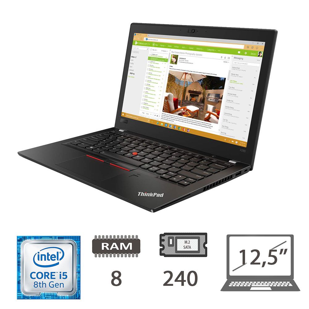 LENOVO X280 - I5-8250U/8/M2-SATA240/12,5/W10P/2Y