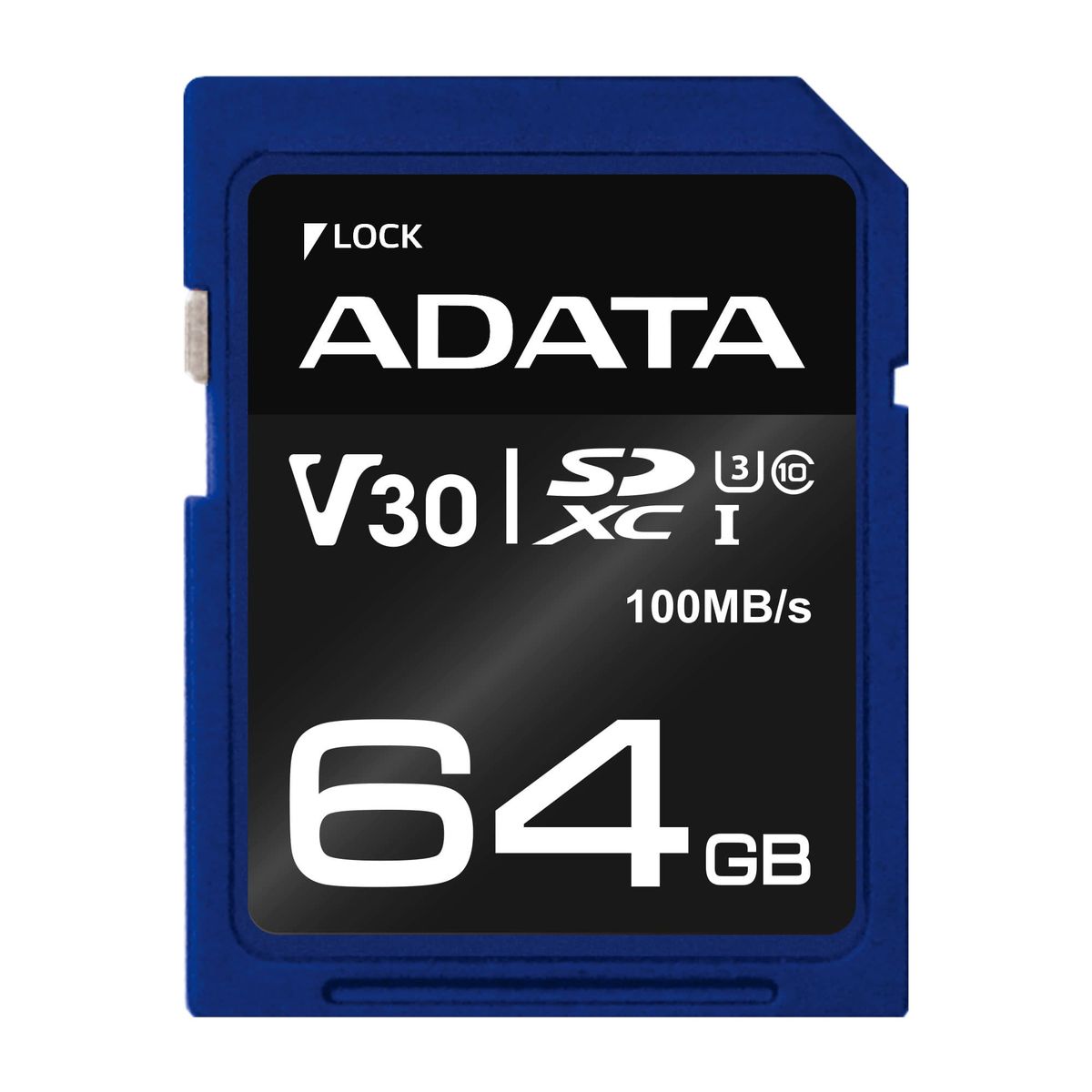 ADATA SDXC 64GB UHS-I U3 V30S 100-75MB/S