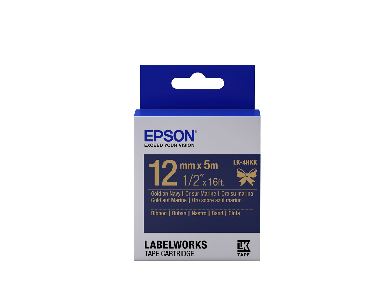 NASTRO SATINATO PER ETICHETTATRICI EPSON LK-4HKK O