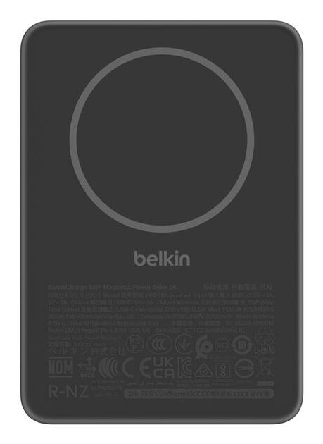 BOOSTCHARGE, SLIM, 5K MAGNETIC 7.5W, BLACK