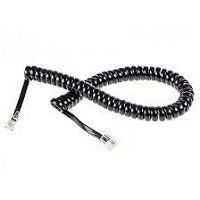 Cavo spiralato cornetta Telefono plug 4/4 m.2 Nero