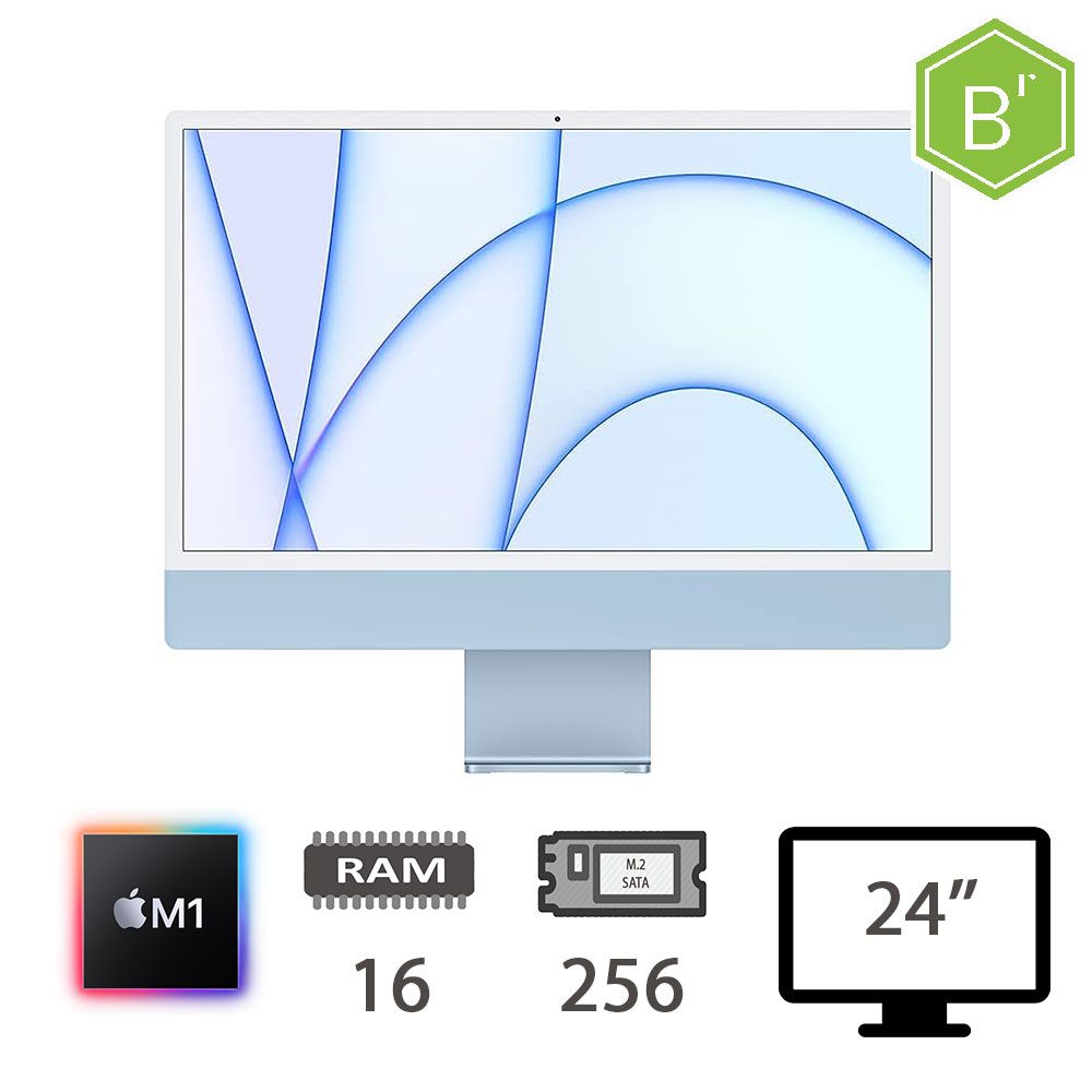 IMAC 24 4,5K (2021)M1-8C/16/256/8C GPU/BLUE/2Y - B