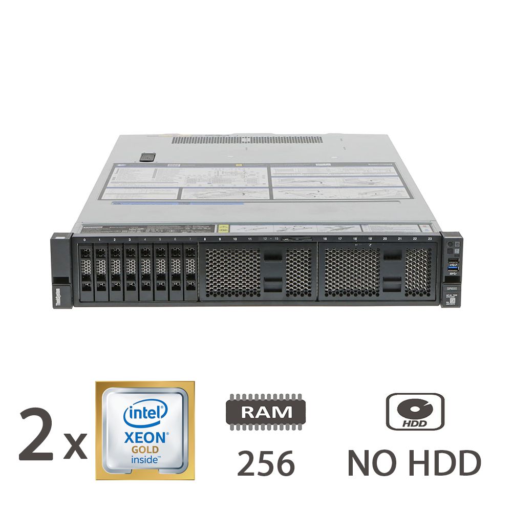 SERVER LENOVO SR650 2XGOLD 6132/256/NOHDD/530-8I