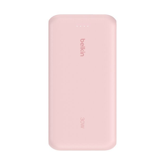 20K PD30W INTEGRATED USB-C CABLE POWER BANK, PINK