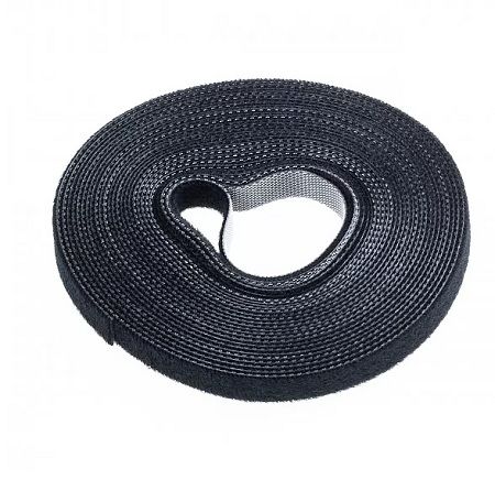 Fascetta Velcro largh. 10 mm rotolo da 5 m Nero