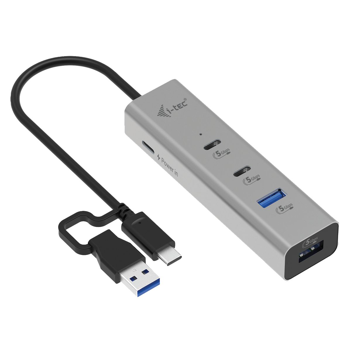 HUB 2X USB-C + 2X USB-A PORT, PD 85W