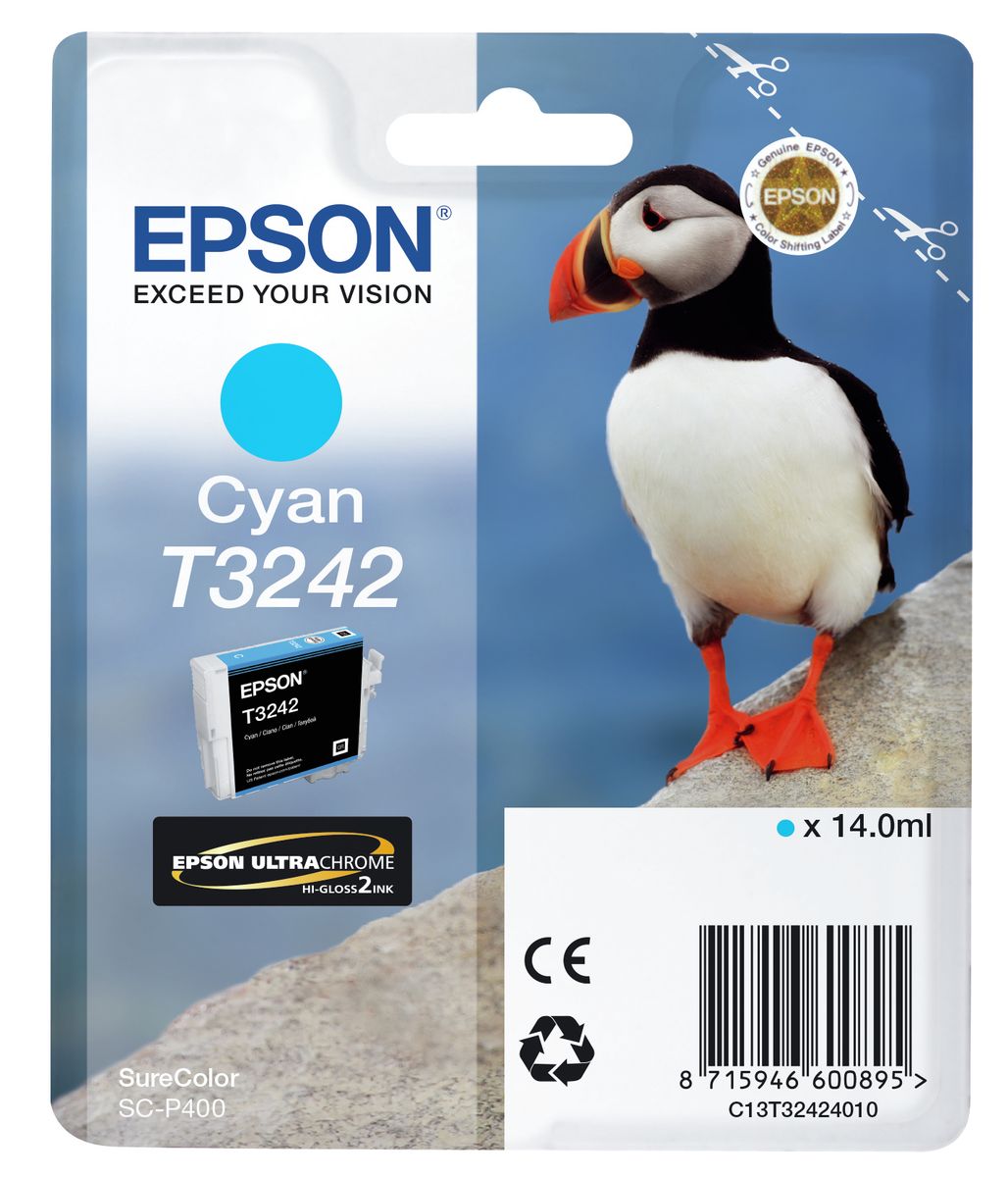 CARTUCCIA T3242 SERIE PUFFIN CIANO 980PAG/14ML