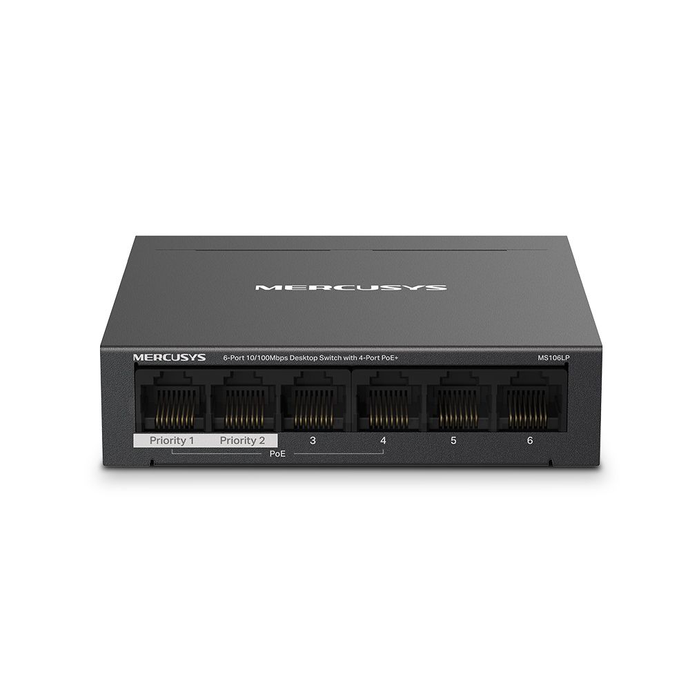 6-PORT 10/100 MBPS DESKTOP SWITCH WITH 4-PORT POE+