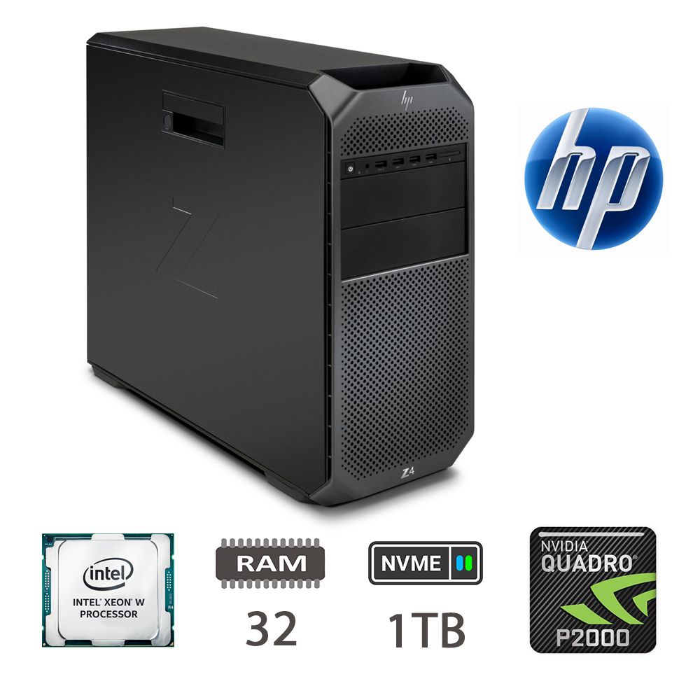 HP Z4 G4 W-2123/32/NVME1TB/W10P/P2000/2Y