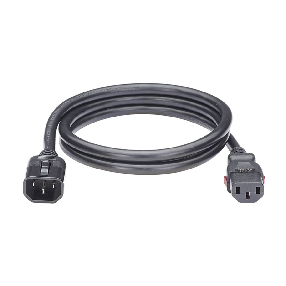 DUAL LOCKING POWER CORD C14/C13 1,2M (10 pz) Black