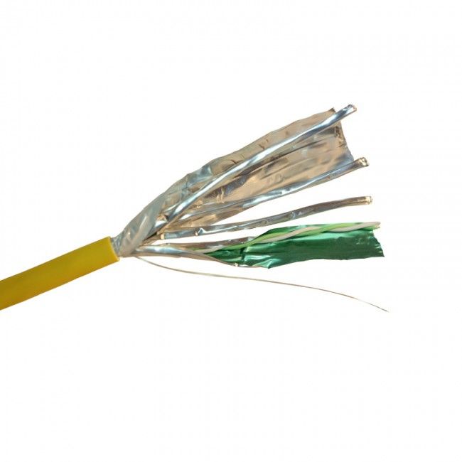 CAVO CAT 6A F/FTP 23AWG LSZH (500MT)CCA GIALLO