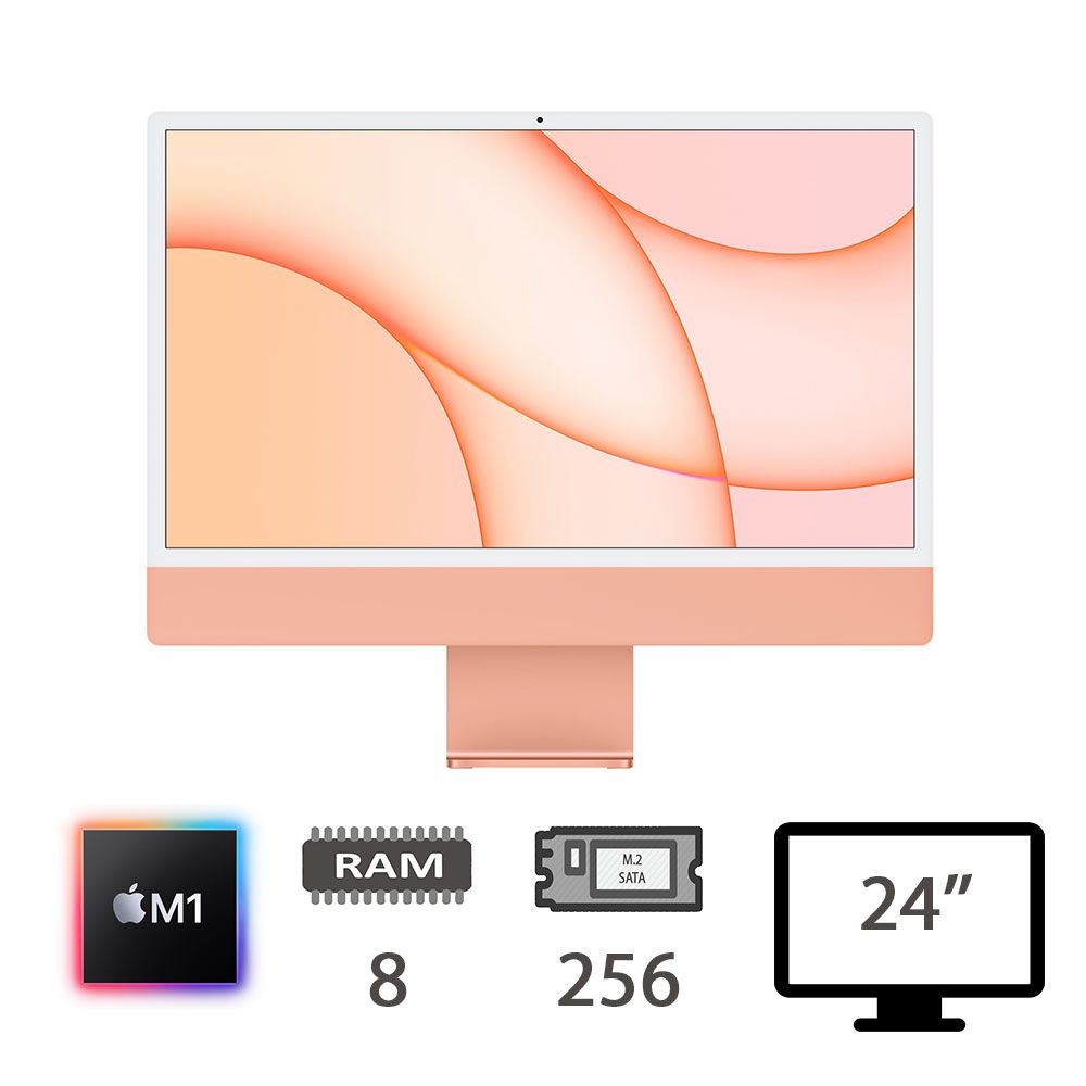 IMAC 24 4,5K (2021)M1-8C/8/256/8C GPU/ORANGE/2Y
