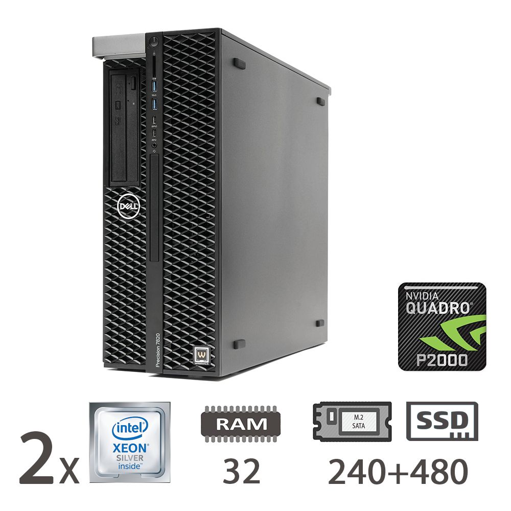 DELL 7820 2XXEON 4110/32/1XSSD512+1X240M2/W11P/2Y