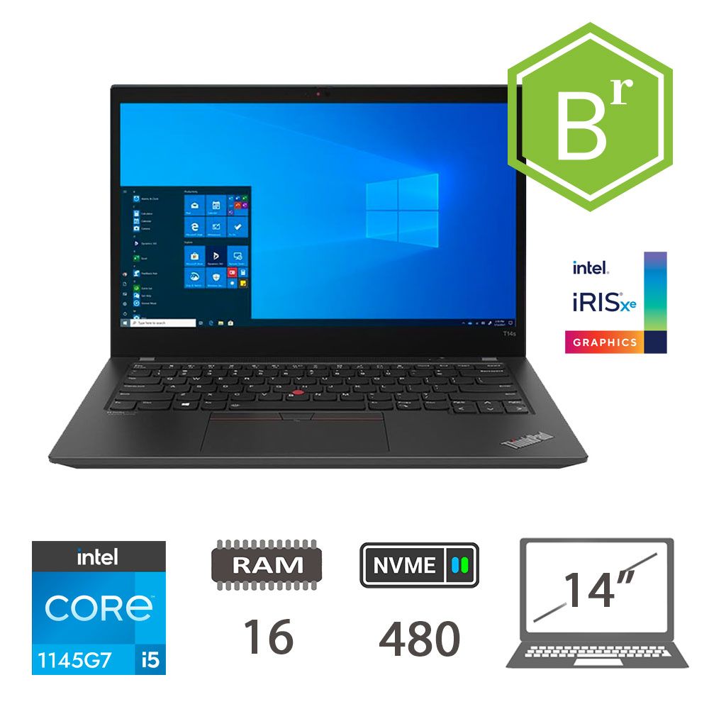 LENOVO T14 I5-1145G7/16/NVME480/14/W11P/2Y B