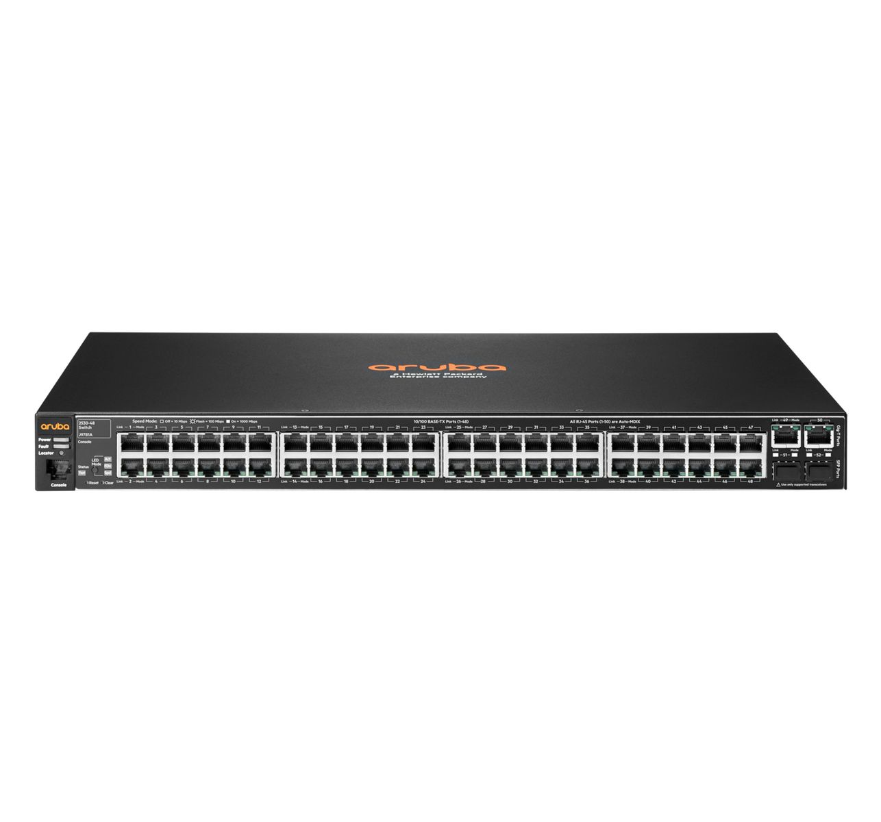 ARUBA SWITCH ETHERNE 2530-48 48FE NOPOE L2 RACK-1U