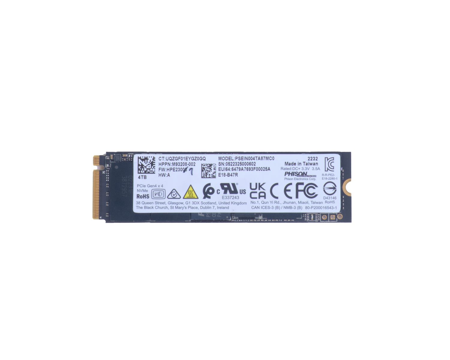 HP 4TB PCIE-4X4 SOLID STATE DRIVE