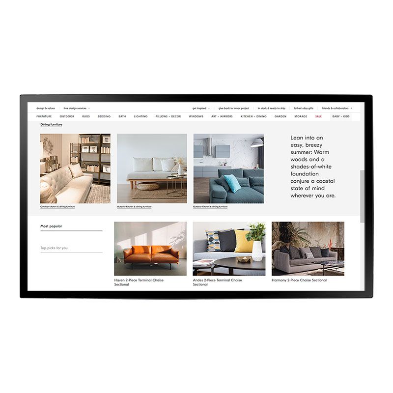 Display trough-glass touch da 43