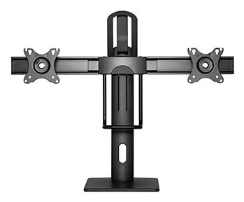 Supporto da tavolo per doppio monitor regolabile