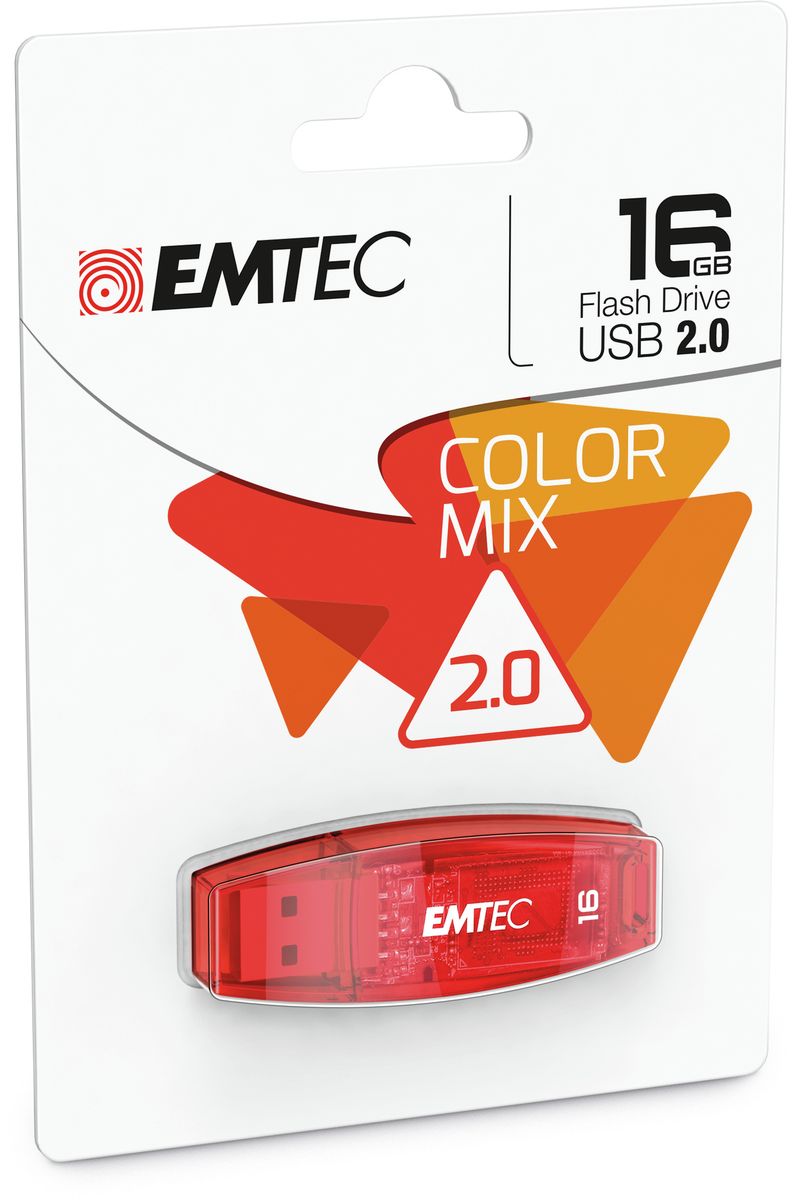 EMTEC C410 FLASH DRIVE 2.0 16GB ROSSO
