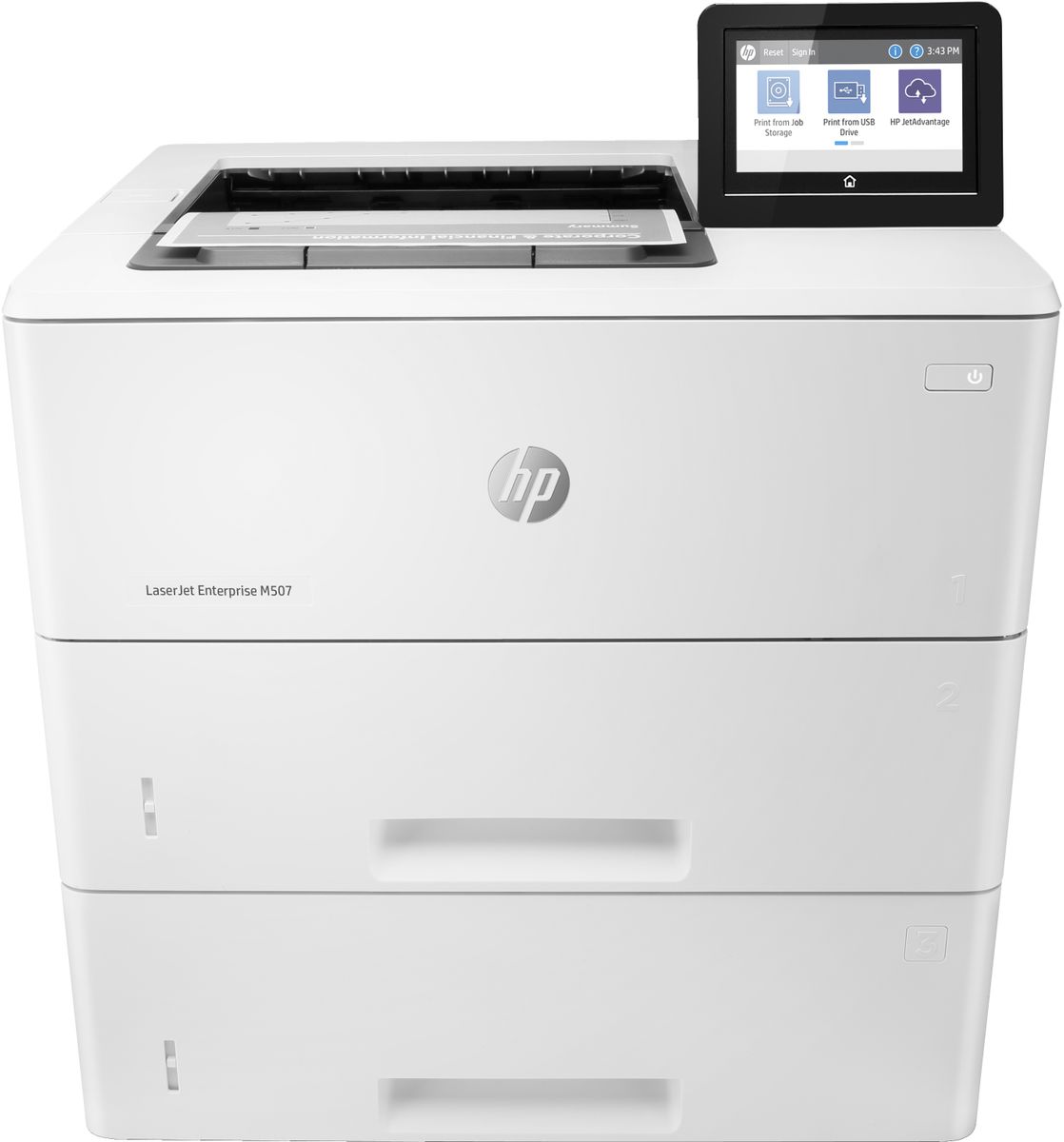HP LJ ENT M507X 45PPM ETH WIFI USB F/R 2X550FF 1YW